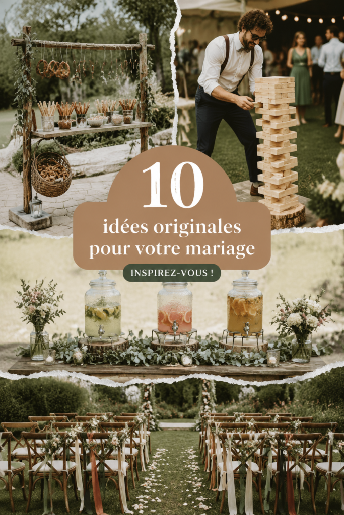 Femme heureuse en robe de mariée lors d'une cérémonie de mariage unique.