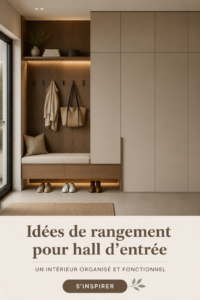 Un hall d'entrée bien organisé avec des solutions de rangement pratiques