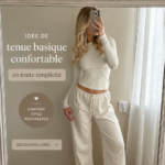 Femme portant une tenue confortable pour un look décontracté et tendance