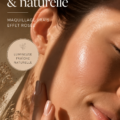 Femme appliquant un maquillage naturel et lumineux sur son visage