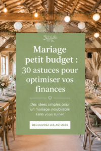 Une décoration de mariage élégante et économique.