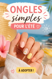 Des ongles simples et colorés pour un look estival.