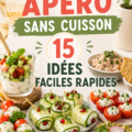Un plateau d'apéritifs colorés sans cuisson, parfait pour une soirée conviviale.