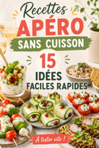 Un plateau d'apéritifs colorés sans cuisson, parfait pour une soirée conviviale.