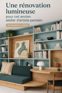Rénovation lumineuse d'un ancien atelier d'artiste à Paris, avec des murs clairs et de grandes fenêtres.