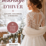 Robe de mariage d'hiver élégante avec des détails en dentelle