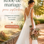 Robe de mariage élégante pour une cérémonie de septembre