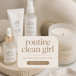 Femme appliquant une routine de soin minimaliste sur son visage.