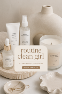 Femme appliquant une routine de soin minimaliste sur son visage.