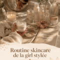 Femme appliquant des soins de la peau pour un teint éclatant