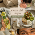 Femme avec un look minimaliste et élégant incarnant le style clean girl.