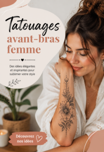 Image d'un tatouage sur l'avant-bras féminin élégant et coloré.