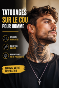 Tatouages stylés sur le cou d'hommes, inspiration et tendances
