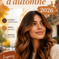 Femme avec une coiffure tendance de l'automne 2026, affichant des couleurs chaudes.