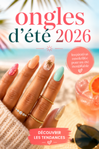 Manucure colorée représentant les tendances ongles d'été 2026 avec des motifs fleuris.