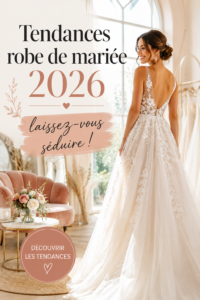 Une collection de robes de mariée tendance pour 2026, affichant divers styles moderne et élégant.