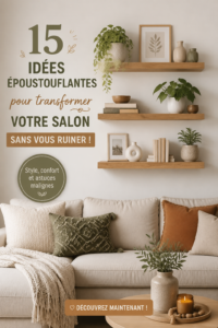 Salon moderne et cosy après transformation avec une palette de couleurs douce