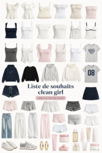 Image d'une wishlist décorative et minimaliste sur une table en bois