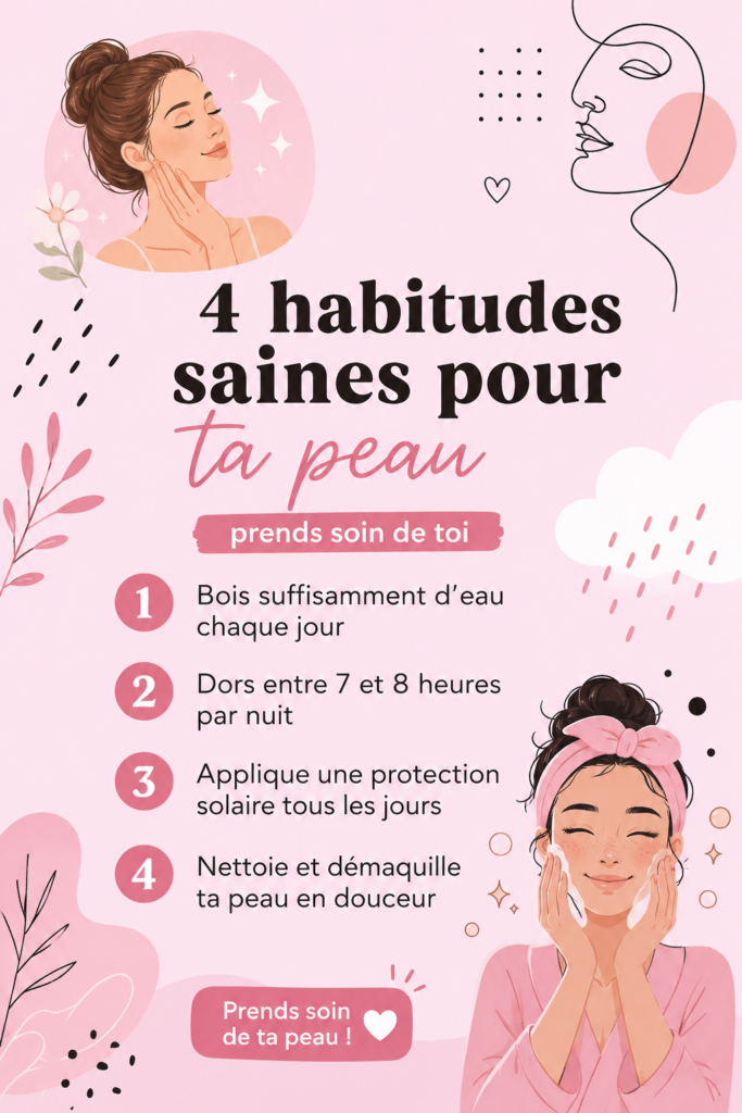 Femme appliquant une crème hydratante sur son visage en matinée, symbolisant les soins quotidiens pour une peau saine.