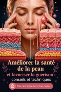 Femme appliquant un soin naturel sur son visage, symbolisant une routine de beauté saine.
