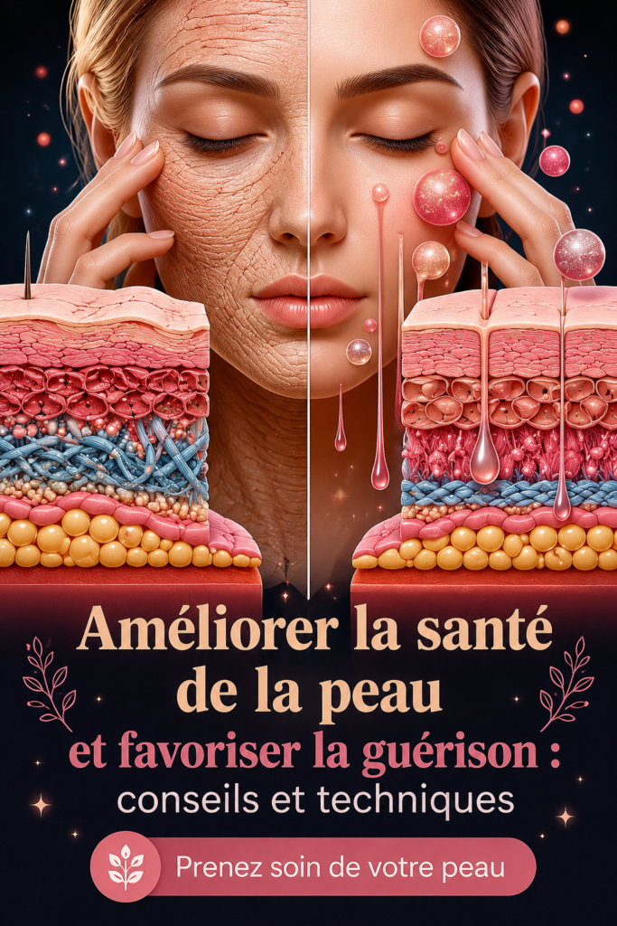 Femme appliquant un soin naturel sur son visage, symbolisant une routine de beauté saine.