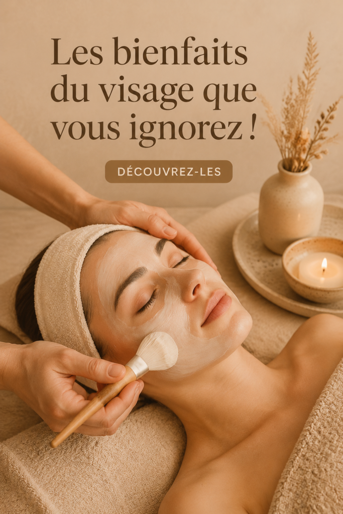 Femme profitant d'un soin du visage relaxant dans un spa