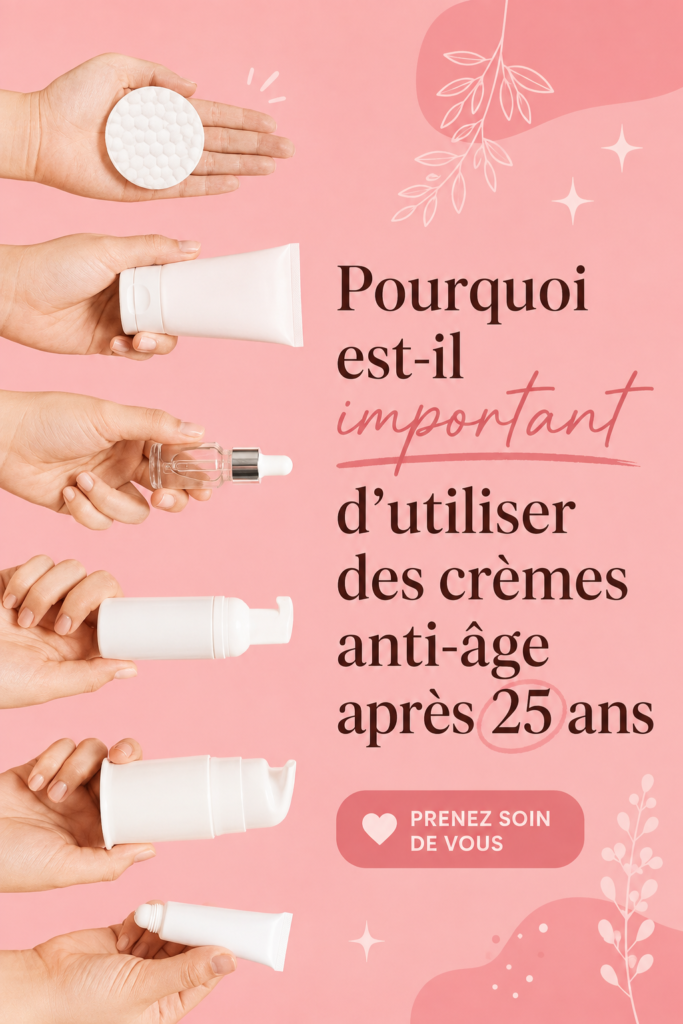 Femme de 30 ans appliquant une crème anti-âge sur son visage.