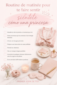 Un intérieur lumineux et élégant avec des touches de décoration inspirées des princesses.