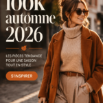 Modèle portant une tenue automnale tendance avec des couleurs chaudes et des textures confortables.