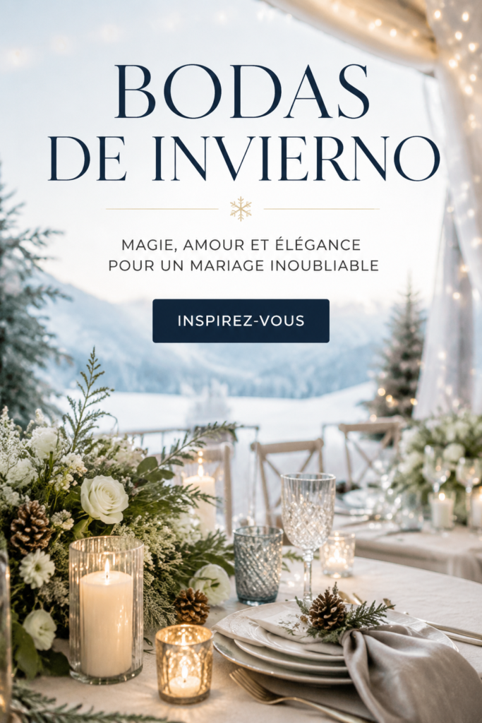 un mariage d'hiver avec décorations féeriques