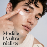 Un modèle de beauté réaliste généré par intelligence artificielle, illustrant les possibilités modernes en beauté.