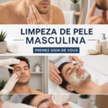 Homme appliquant un nettoyant pour le visage dans sa salle de bain, peau fraîche et saine.
