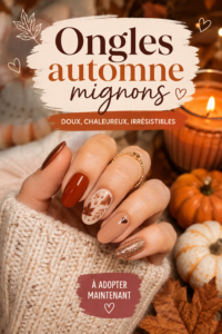 Ongles d'automne ornés de couleurs chaudes et motifs délicats