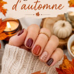 Création d'un look d'ongles courts avec des couleurs automnales