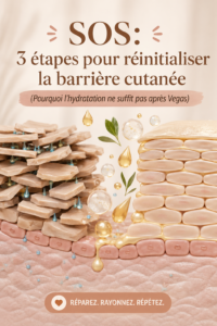 Femme appliquant un soin pour restaurer sa barrière cutanée