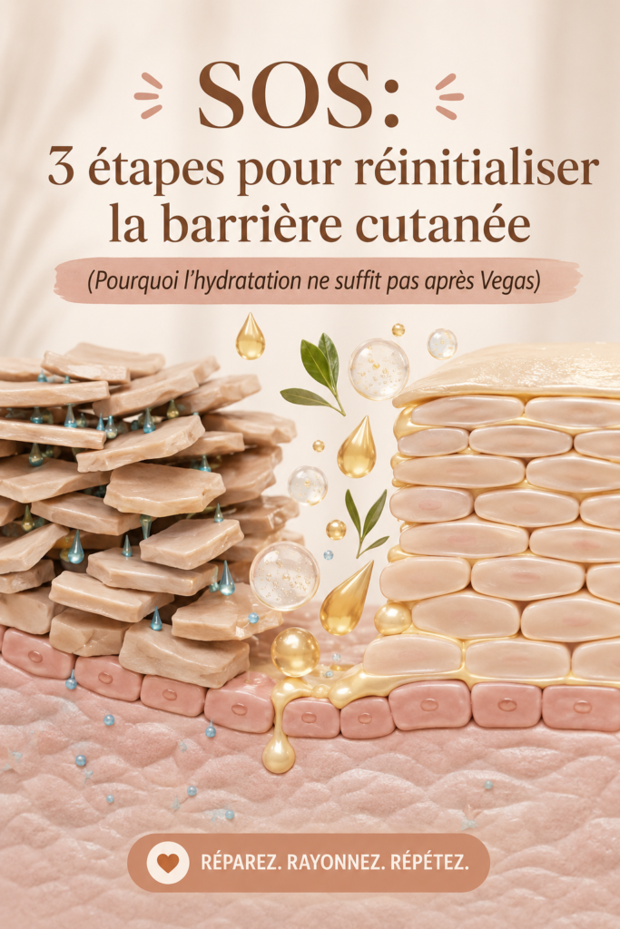 Femme appliquant un soin pour restaurer sa barrière cutanée