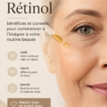 Femme souriante utilisant un produit de soin à base de rétinol pour sa routine beauté.