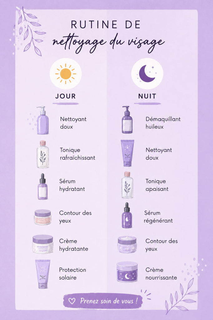 Femme appliquant un nettoyant visage doux sur sa peau