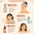 Femme appliquant une crème de beauté dans une ambiance chaleureuse chez elle.