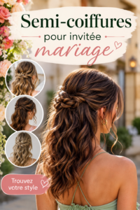 Femmes avec des semi-coiffures élégantes pour un mariage
