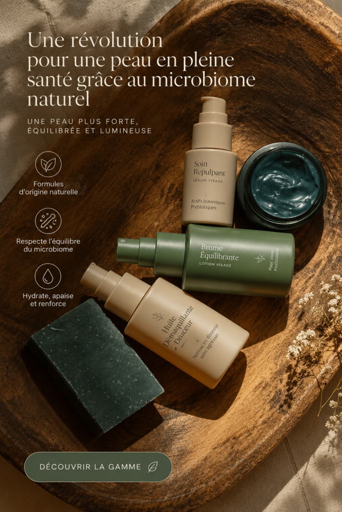 Femme appliquant un soin du visage respectant le microbiome