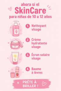 Fille souriante appliquant une crème hydratante sur son visage
