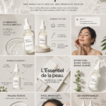 Produits de soins de la peau The Ordinary sur un fond lumineux