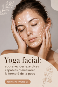 Femme réalisant des exercices de yoga facial pour raffermir sa peau