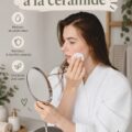 Des crèmes hydratantes à la céramide sur un bureau de beauté