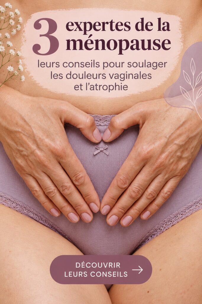 Visuel d'une femme sereine représentant le bien-être intime pendant la ménopause